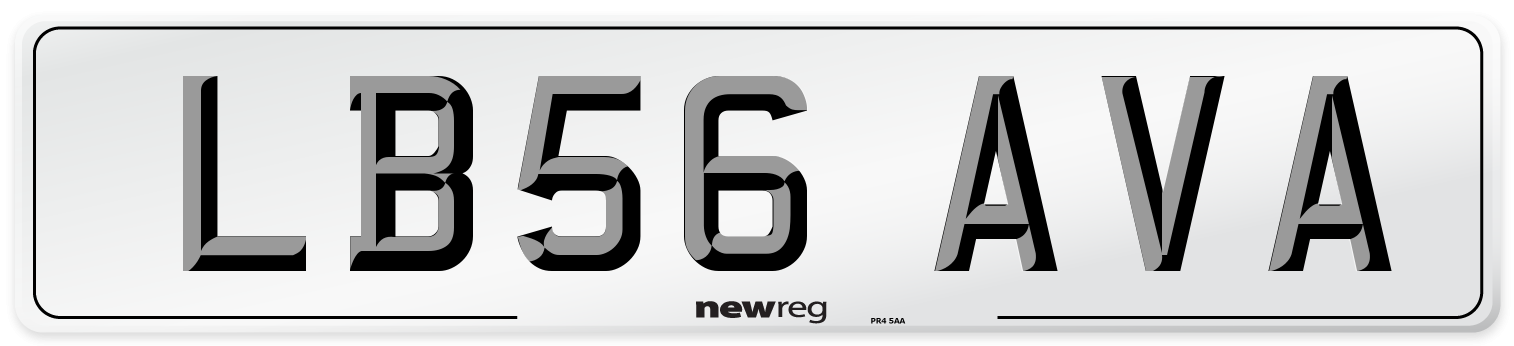 LB56 AVA Number Plate from New Reg